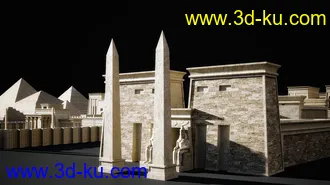 金字塔模型,埃及建筑模型,法老陵墓,人面狮身模型的图片