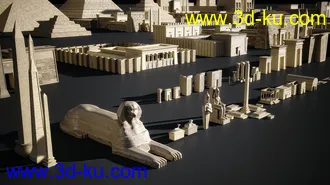 金字塔模型,埃及建筑模型,法老陵墓,人面狮身模型的图片