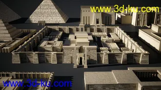 金字塔模型,埃及建筑模型,法老陵墓,人面狮身模型的图片