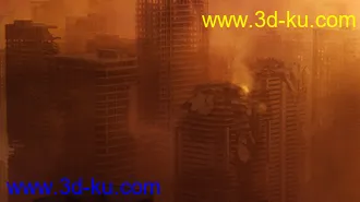 战争废墟模型,城市废墟场景模型的图片