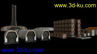 太空营地模型,太空殖民地,宇宙基地,星球基地模型的图片