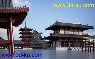 日本幕府建筑,日本古建筑模型,日本江户时代建筑模型的图片