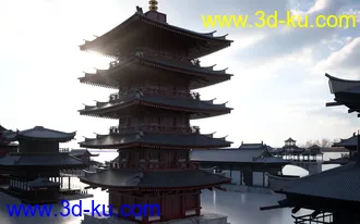 日本幕府建筑,日本古建筑模型,日本江户时代建筑模型的图片