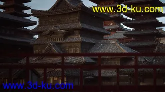 日本幕府建筑,日本古建筑模型,日本江户时代建筑模型的图片