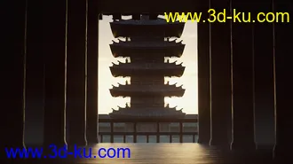 日本幕府建筑,日本古建筑模型,日本江户时代建筑模型的图片