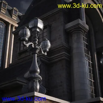 巴黎建筑模型,法国建筑风格模型,巴黎街道模型的图片