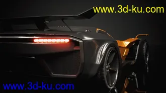 超级跑车模型,汽车部件,汽车零件,轮胎,引擎,尾翼,座椅,挡泥板,车身等模型的图片