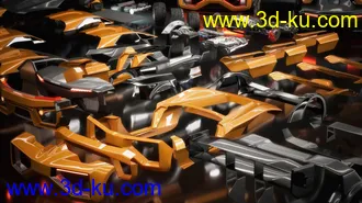 超级跑车模型,汽车部件,汽车零件,轮胎,引擎,尾翼,座椅,挡泥板,车身等模型的图片