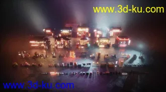 赛博朋克建筑模型,未来科幻街道模型,赛博朋克街道模型的图片