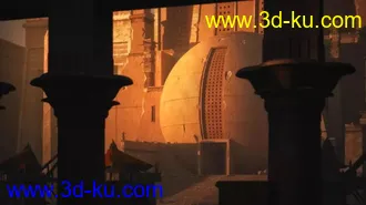 古老奇幻建筑模型,上古帝国建筑模型的图片