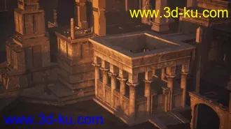 古老奇幻建筑模型,上古帝国建筑模型的图片