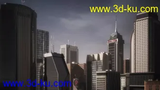 摩天大楼模型,现在城市高楼大厦模型的图片1