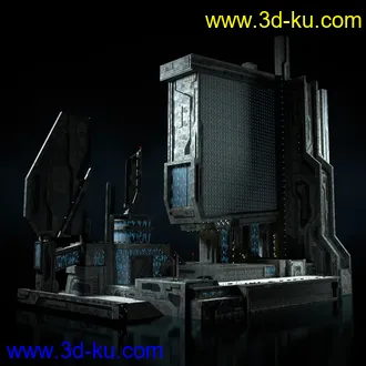 未来城市模型,科幻城市建筑模型,高科技城市建筑模型的图片