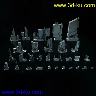 未来城市模型,科幻城市建筑模型,高科技城市建筑模型的图片