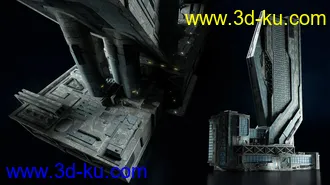 未来城市模型,科幻城市建筑模型,高科技城市建筑模型的图片