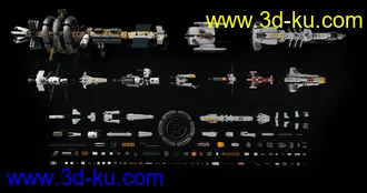 宇宙飞船模型,航天飞船,太空飞船模型,引擎、推进器、助推器等零件模型的图片