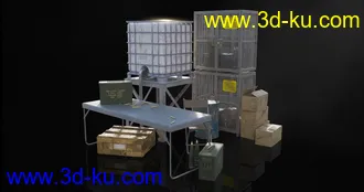 军事哨所模型,军事营地模型,军事基地模型,军事训练营模型,兵营模型的图片