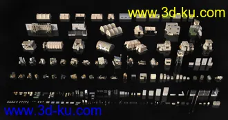 军事哨所模型,军事营地模型,军事基地模型,军事训练营模型,兵营模型的图片