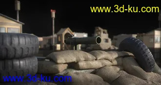 军事哨所模型,军事营地模型,军事基地模型,军事训练营模型,兵营模型的图片