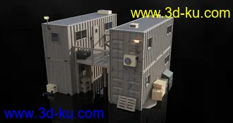 军事哨所模型,军事营地模型,军事基地模型,军事训练营模型,兵营模型的图片