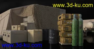 军事哨所模型,军事营地模型,军事基地模型,军事训练营模型,兵营模型的图片