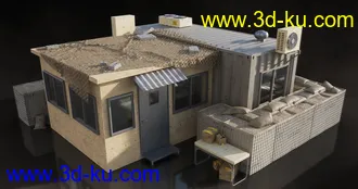 军事哨所模型,军事营地模型,军事基地模型,军事训练营模型,兵营模型的图片