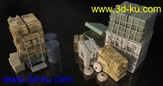 军事哨所模型,军事营地模型,军事基地模型,军事训练营模型,兵营模型的图片