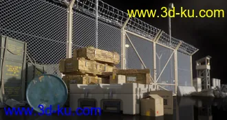 军事哨所模型,军事营地模型,军事基地模型,军事训练营模型,兵营模型的图片