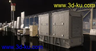 军事哨所模型,军事营地模型,军事基地模型,军事训练营模型,兵营模型的图片