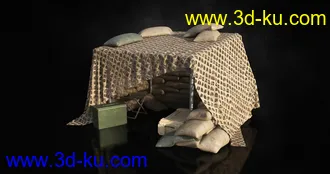 军事哨所模型,军事营地模型,军事基地模型,军事训练营模型,兵营模型的图片