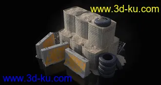 军事哨所模型,军事营地模型,军事基地模型,军事训练营模型,兵营模型的图片