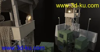 军事哨所模型,军事营地模型,军事基地模型,军事训练营模型,兵营模型的图片26