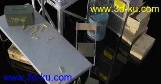 军事哨所模型,军事营地模型,军事基地模型,军事训练营模型,兵营模型的图片