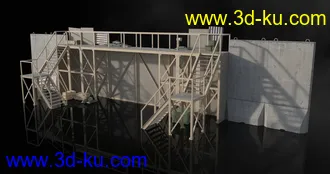 军事哨所模型,军事营地模型,军事基地模型,军事训练营模型,兵营模型的图片