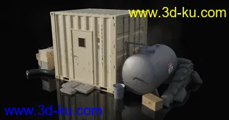 军事哨所模型,军事营地模型,军事基地模型,军事训练营模型,兵营模型的图片