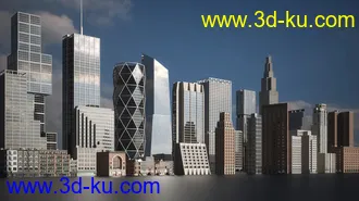 摩天大楼模型,城市建筑模型,街道楼房模型的图片