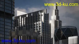摩天大楼模型,城市建筑模型,街道楼房模型的图片