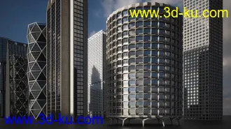 摩天大楼模型,城市建筑模型,街道楼房模型的图片