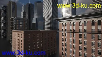 摩天大楼模型,城市建筑模型,街道楼房模型的图片
