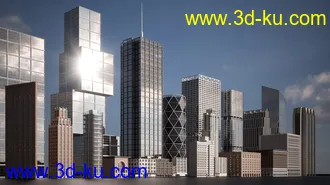 摩天大楼模型,城市建筑模型,街道楼房模型的图片