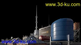 室外天线,信号塔模型,广告牌模型,水塔模型,卫星天线模型,烟囱模型,空调外机模型的图片