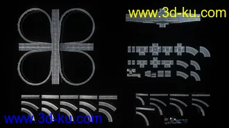 高速公路模型,道路模型,交通标志,广告牌模型,立交桥,高架桥模型,弯道,坡道,环路模型的图片