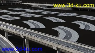 高速公路模型,道路模型,交通标志,广告牌模型,立交桥,高架桥模型,弯道,坡道,环路模型的图片