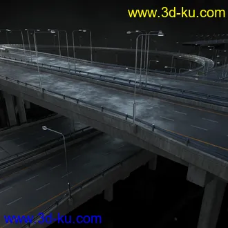 高速公路模型,道路模型,交通标志,广告牌模型,立交桥,高架桥模型,弯道,坡道,环路模型的图片