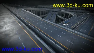 高速公路模型,道路模型,交通标志,广告牌模型,立交桥,高架桥模型,弯道,坡道,环路模型的图片