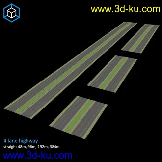 公路模型,高速公路模型,城市道路,路面,转弯路,高架路面等模型的图片4