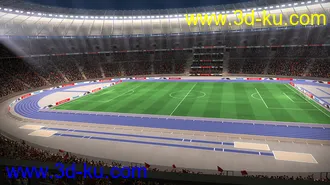 高精度足球场模型,足球场馆模型,max格式的图片