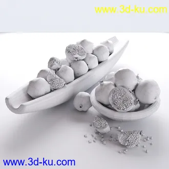 石榴模型,梨子模型,无花果模型,柿子模型,水果模型的图片