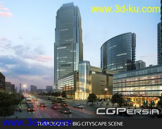 大型城市场景模型,高楼大厦模型,max格式的图片