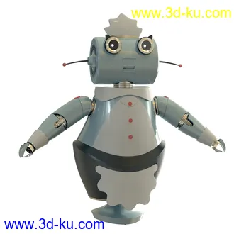 家庭卡通机器人3D模型的图片1